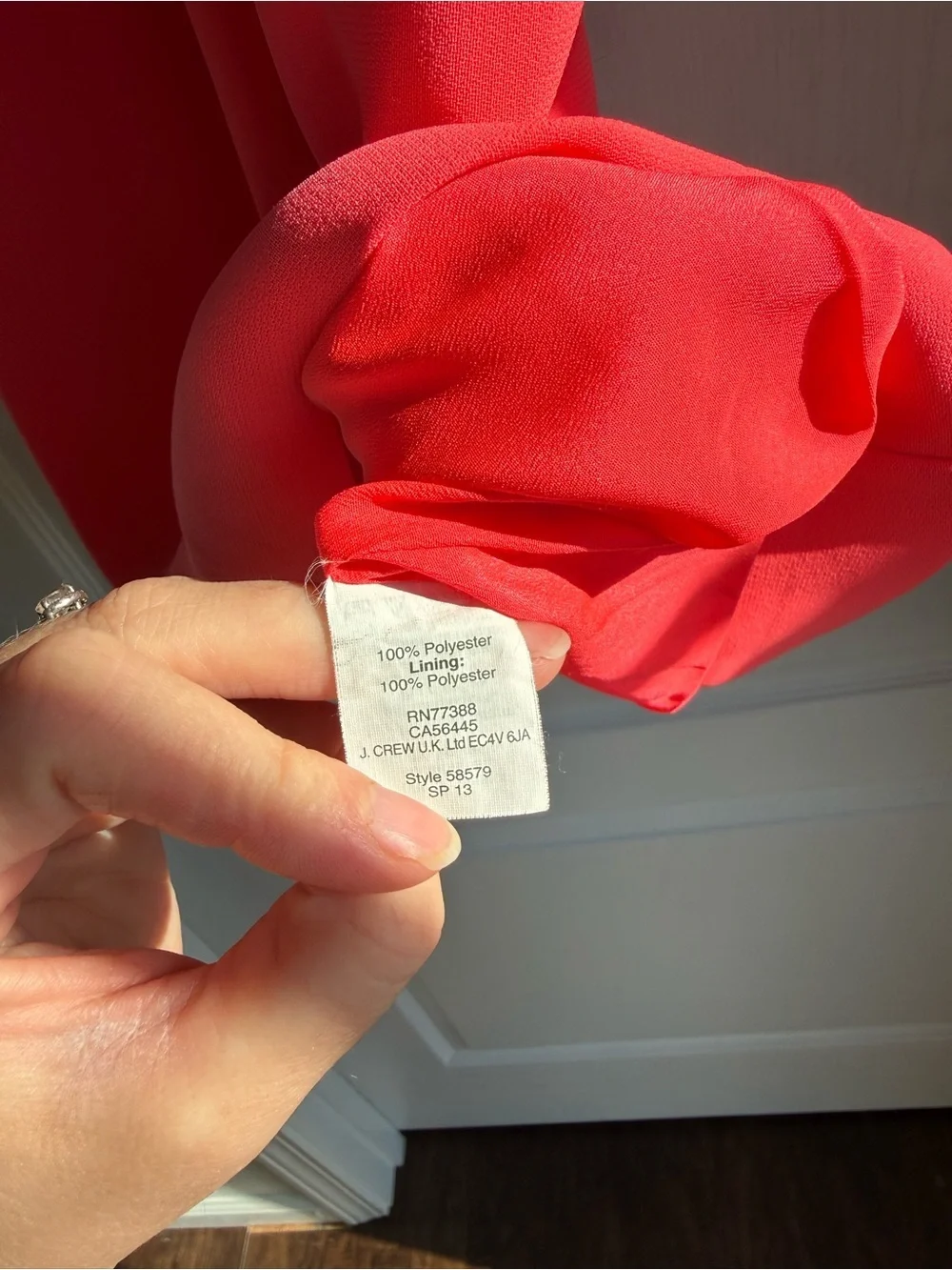 J. Crew Sleeveless Hot Coral Sheath Dress